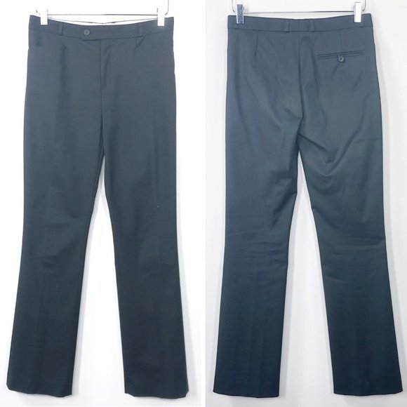 Joseph 6 Black Stretch Cotton Flare Trousers Pants
